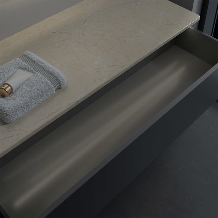 Villeroy & Boch Antao Sideboard 120 x 50 cm, 1 Auszug, Front ohne Struktur, mit LED-Licht