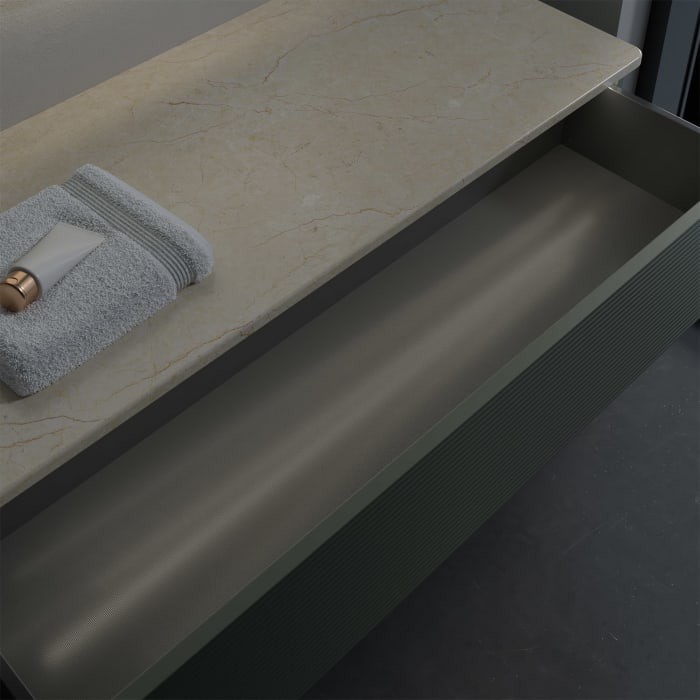 Villeroy & Boch Antao Sideboard 120 x 50 cm, 1 Auszug, Front mit Struktur, mit LED-Licht