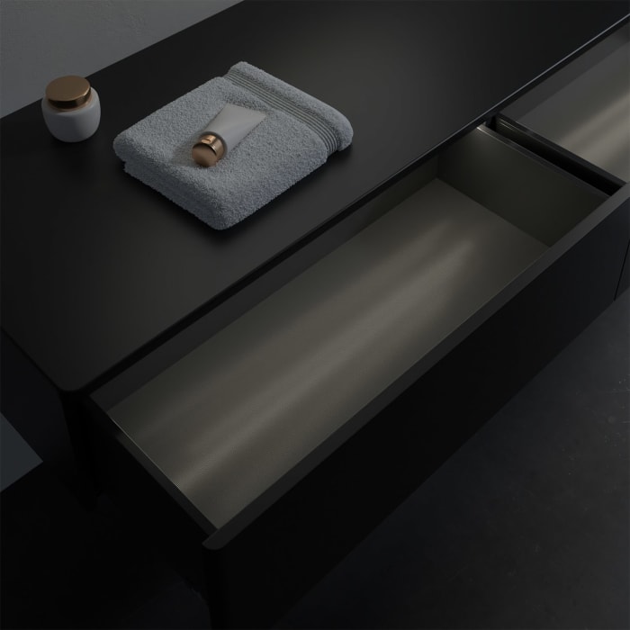 Villeroy & Boch Antao Sideboard 160 x 50 cm, 2 Auszüge, Fronten ohne Struktur, mit LED-Licht