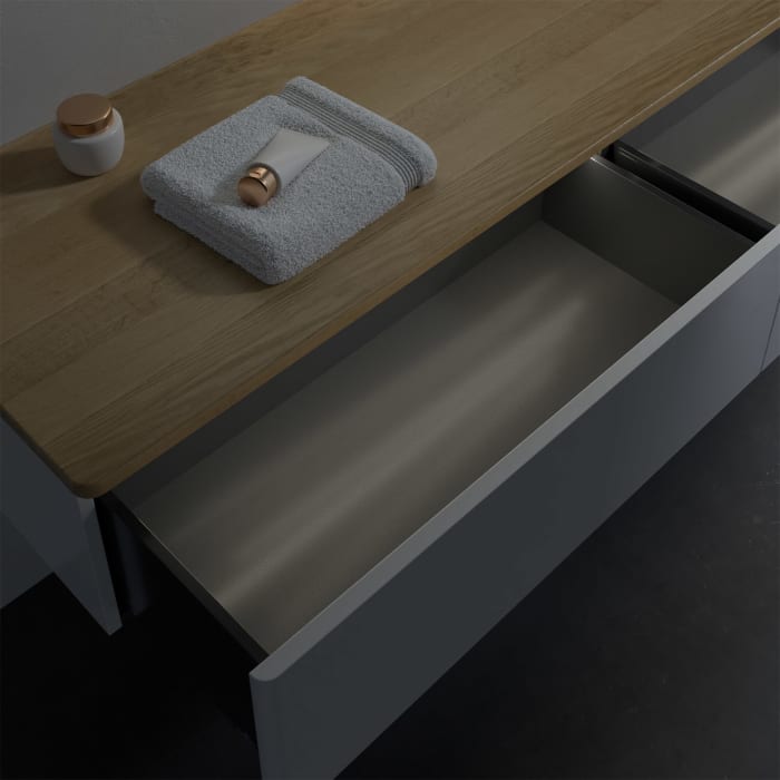 Villeroy & Boch Antao Sideboard 160 x 50 cm, 2 Auszüge, Fronten ohne Struktur, mit LED-Licht