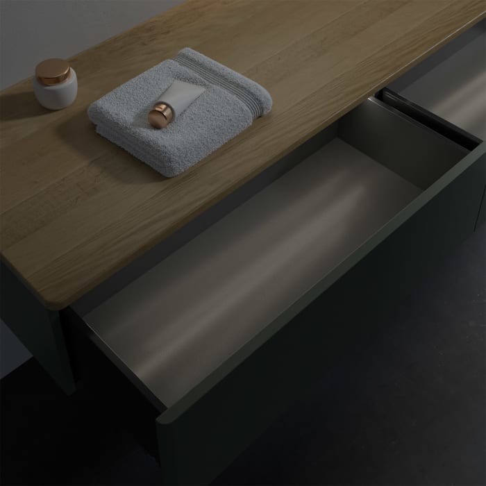 Villeroy & Boch Antao Sideboard 160 x 50 cm, 2 Auszüge, Fronten ohne Struktur, mit LED-Licht