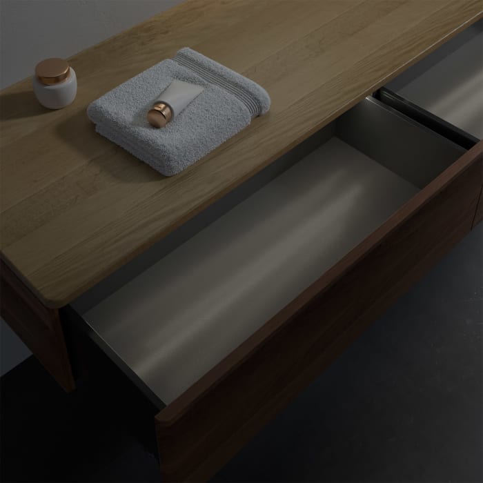 Villeroy & Boch Antao Sideboard 160 x 50 cm, 2 Auszüge, Fronten ohne Struktur, mit LED-Licht