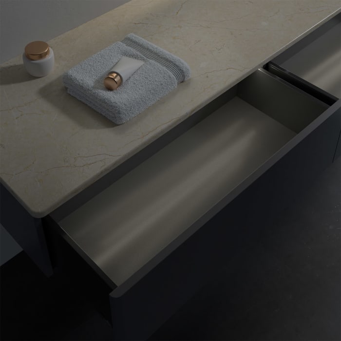 Villeroy & Boch Antao Sideboard 160 x 50 cm, 2 Auszüge, Fronten ohne Struktur, mit LED-Licht