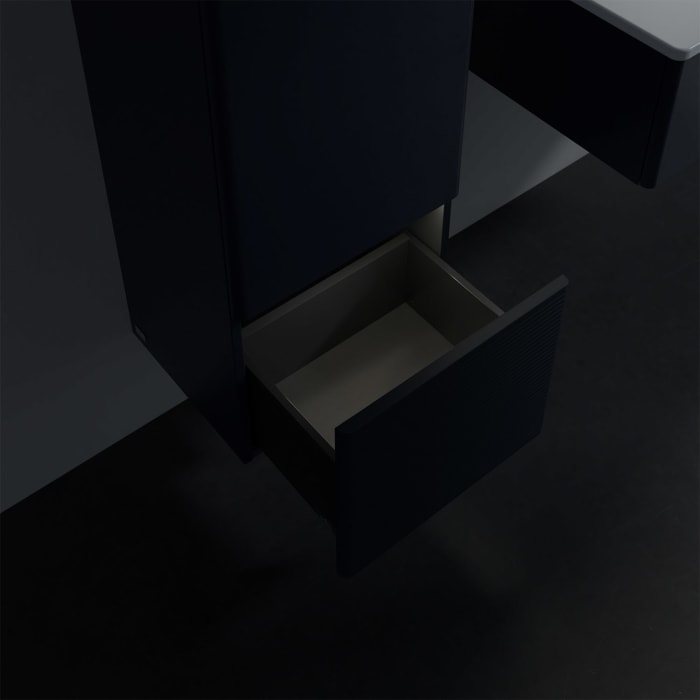 Villeroy & Boch Antao Mittelschrank 41,4 x 103,9 cm, 1 Tür links, Fronten mit Struktur, mit LED-Licht