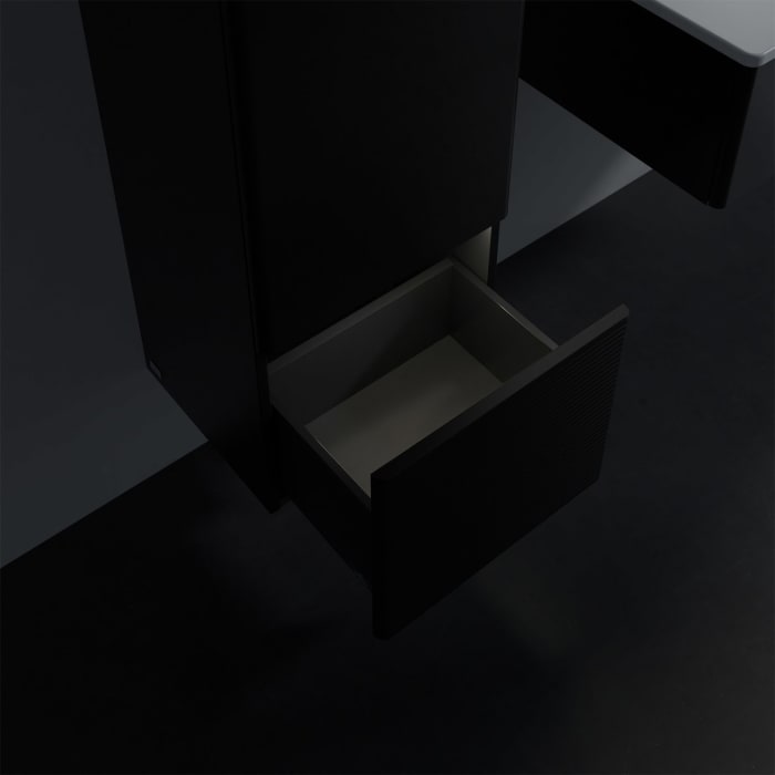 Villeroy & Boch Antao Mittelschrank 41,4 x 103,9 cm, 1 Tür links, Fronten mit Struktur, mit LED-Licht