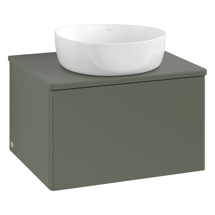 Villeroy & Boch Antao Waschbeckenunterschrank, 60 x 36 cm, 1 Auszug, Front ohne Struktur, ohne Hahnloch