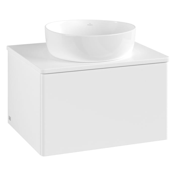 Villeroy & Boch Antao Waschbeckenunterschrank, 60 x 36 cm, 1 Auszug, Front ohne Struktur, ohne Hahnloch