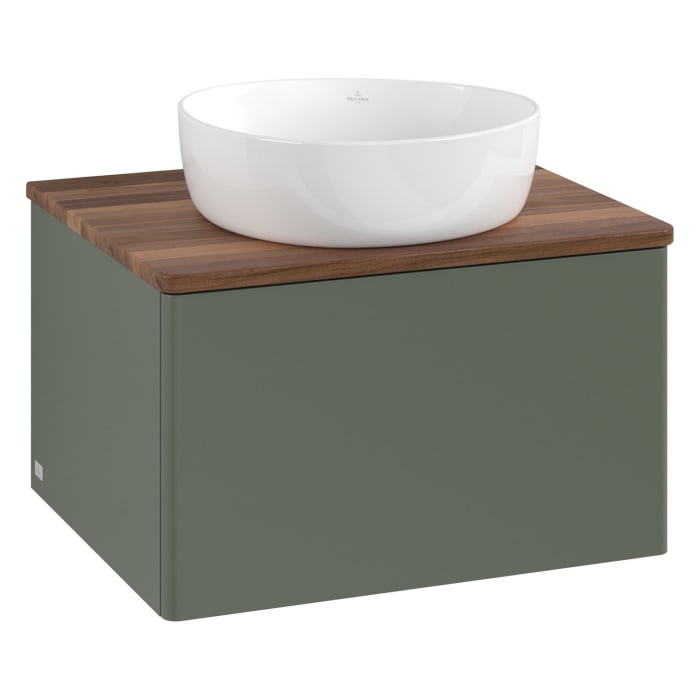 Villeroy & Boch Antao Waschbeckenunterschrank, 60 x 36 cm, 1 Auszug, Front ohne Struktur, ohne Hahnloch