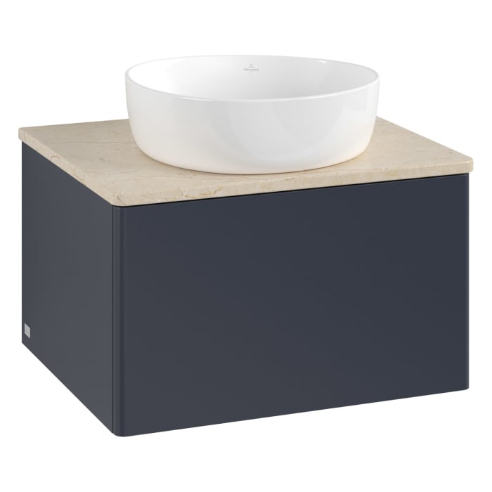 Villeroy & Boch Antao Waschbeckenunterschrank, 60 x 36 cm, 1 Auszug, Front ohne Struktur, ohne Hahnloch