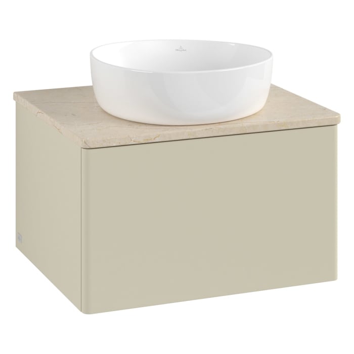 Villeroy & Boch Antao Waschbeckenunterschrank, 60 x 36 cm, 1 Auszug, Front ohne Struktur, ohne Hahnloch