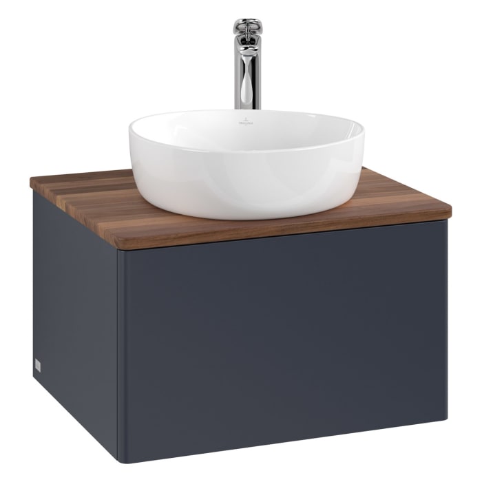 Villeroy & Boch Antao Waschbeckenunterschrank, 60 x 36 cm, 1 Auszug, Front ohne Struktur, mit Hahnloch