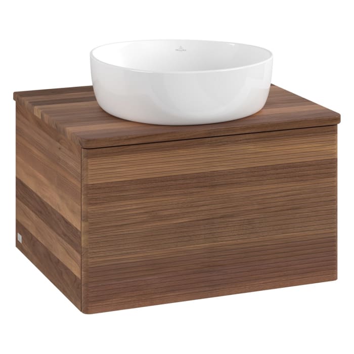 Villeroy & Boch Antao Waschbeckenunterschrank, 60 x 36 cm, 1 Auszug, Front mit Struktur, ohne Hahnloch