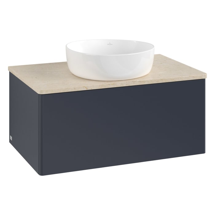 Villeroy & Boch Antao Waschbeckenunterschrank, 80 x 36 cm, 1 Auszug, Front ohne Struktur, ohne Hahnloch