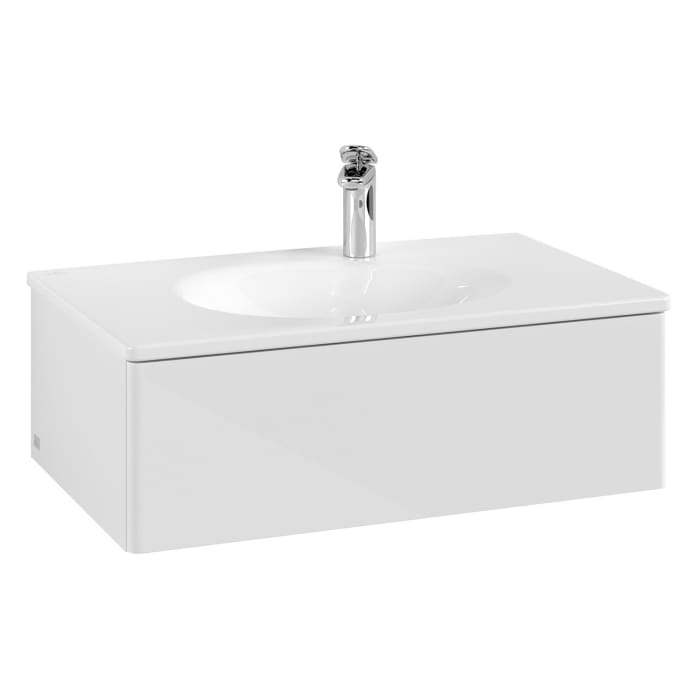Villeroy & Boch Antao Waschbeckenunterschrank, 78,8 x 25,6 cm, 1 Auszug, Front ohne Struktur