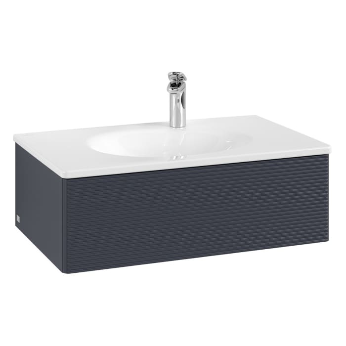 Villeroy & Boch Antao Waschbeckenunterschrank, 78,8 x 25,6 cm, 1 Auszug, Front mit Struktur
