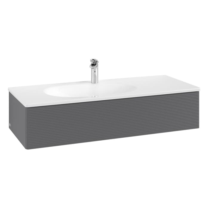 Villeroy & Boch Antao Waschbeckenunterschrank, 118,8 x 25,6 cm, 1 Auszug, Front mit Struktur