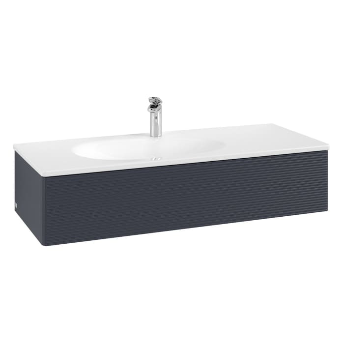 Villeroy & Boch Antao Waschbeckenunterschrank, 118,8 x 25,6 cm, 1 Auszug, Front mit Struktur