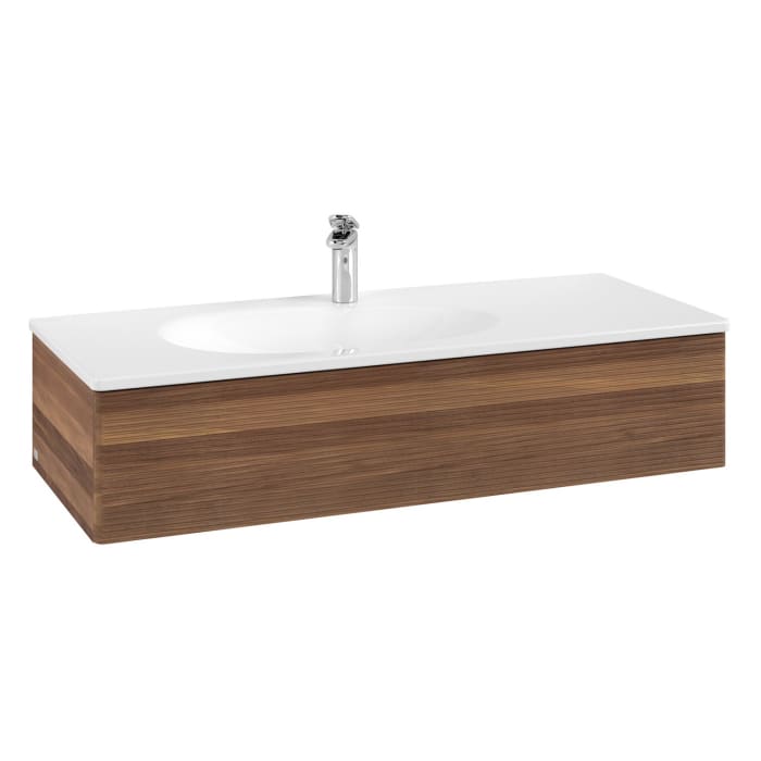 Villeroy & Boch Antao Waschbeckenunterschrank, 118,8 x 25,6 cm, 1 Auszug, Front mit Struktur