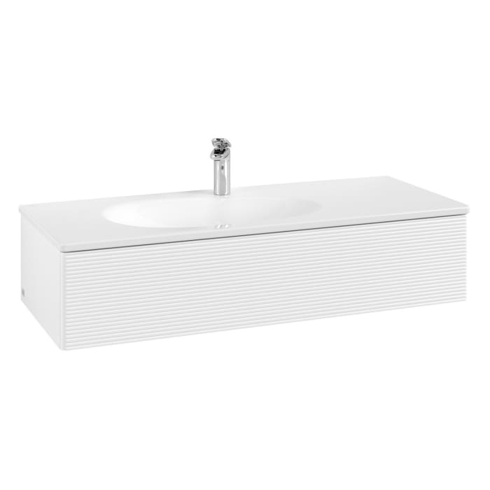 Villeroy & Boch Antao Waschbeckenunterschrank, 118,8 x 25,6 cm, 1 Auszug, Front mit Struktur