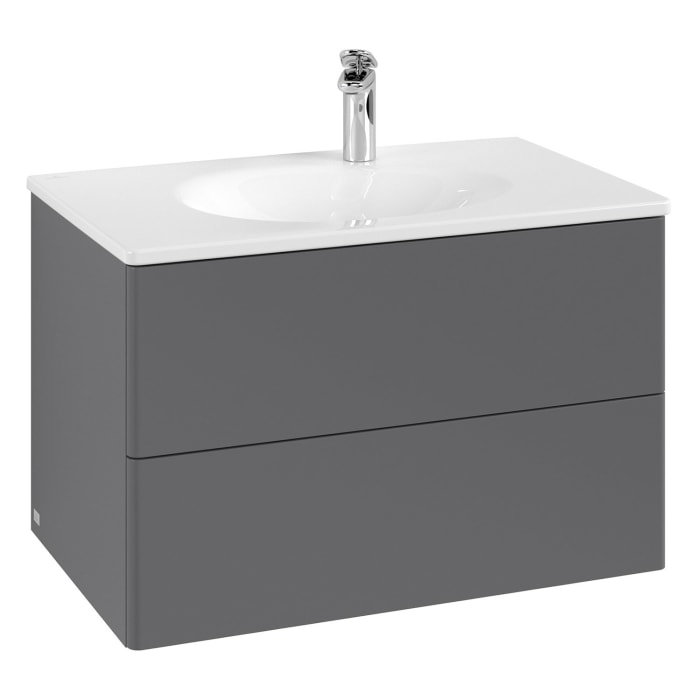 Villeroy & Boch Antao Waschbeckenunterschrank, 78,8 x 50,4 cm, 2 Auszüge, Fronten ohne Struktur