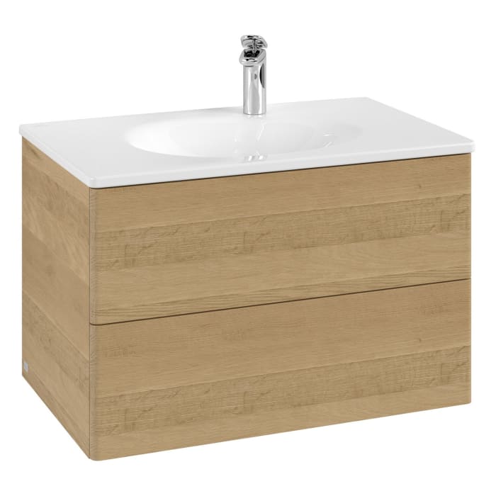 Villeroy & Boch Antao Waschbeckenunterschrank, 78,8 x 50,4 cm, 2 Auszüge, Fronten ohne Struktur