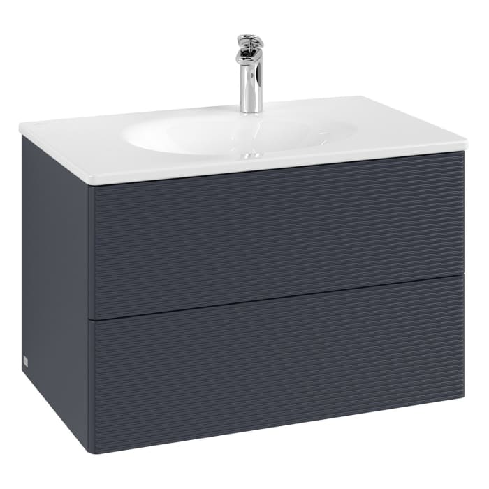 Villeroy & Boch Antao Waschbeckenunterschrank, 78,8 x 50,4 cm, 2 Auszüge, Fronten mit Struktur