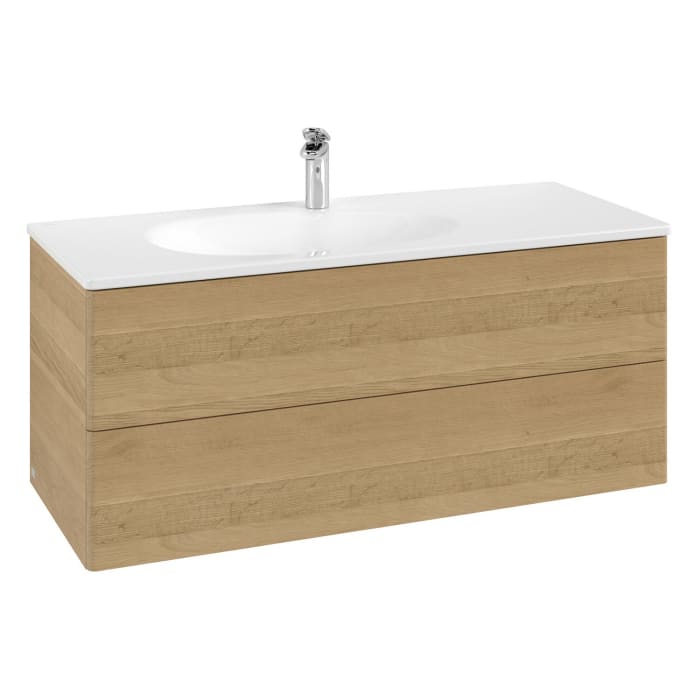 Villeroy & Boch Antao Waschbeckenunterschrank, 118,8 x 50,4 cm, 2 Auszüge, Fronten ohne Struktur