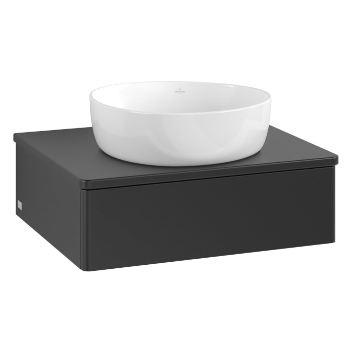 Villeroy & Boch Antao Waschbeckenunterschrank, 60 x 19 cm, 1 Auszug, Front ohne Struktur, ohne Hahnloch