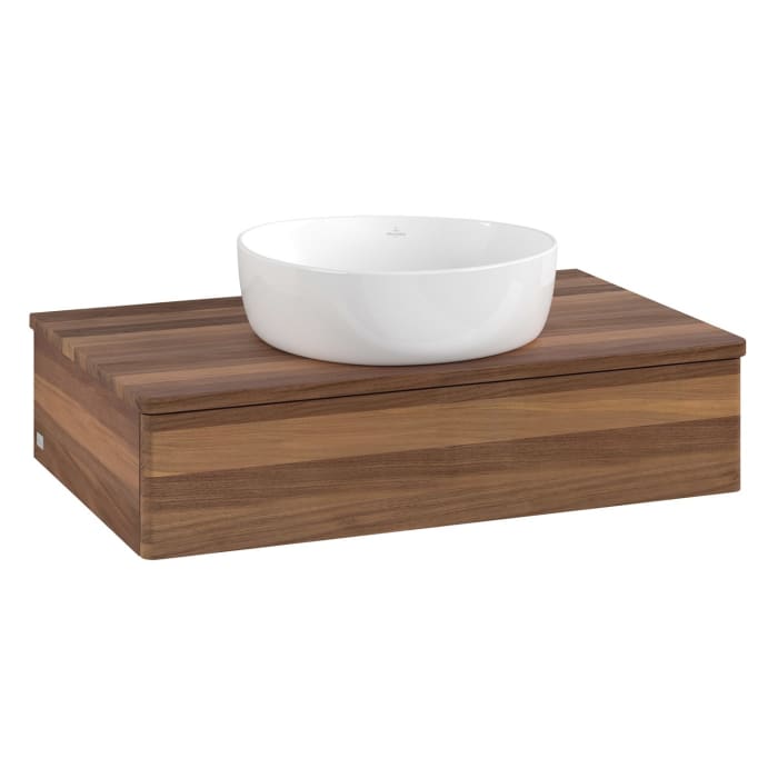 Villeroy & Boch Antao Waschbeckenunterschrank, 80 x 19 cm, 1 Auszug, Front ohne Struktur, ohne Hahnloch