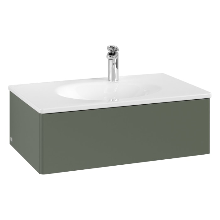 Villeroy & Boch Antao Waschbeckenunterschrank, 78,8 x 25,6 cm, 1 Auszug, Front ohne Struktur, mit LED-Licht