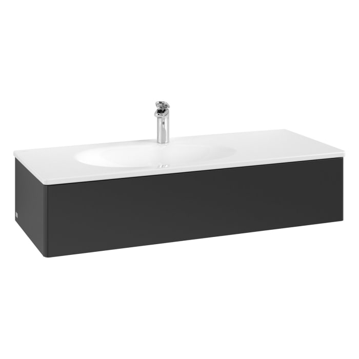 Villeroy & Boch Antao Waschbeckenunterschrank, 118,8 x 25,6 cm, 1 Auszug, Front ohne Struktur, mit LED-Licht