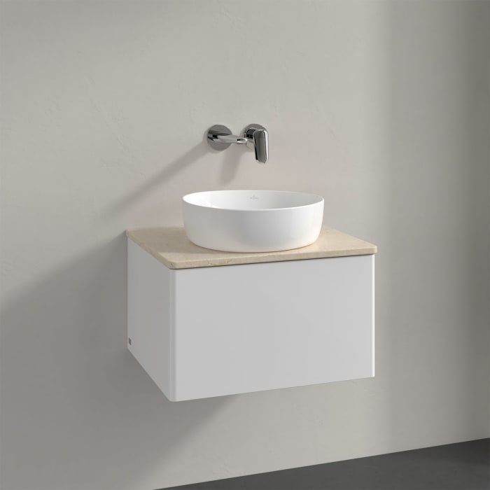 Villeroy & Boch Antao Waschbeckenunterschrank, 60 x 36 cm, 1 Auszug, Front ohne Struktur, ohne Hahnloch