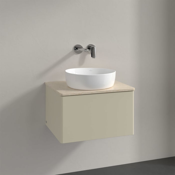 Villeroy & Boch Antao Waschbeckenunterschrank, 60 x 36 cm, 1 Auszug, Front ohne Struktur, ohne Hahnloch