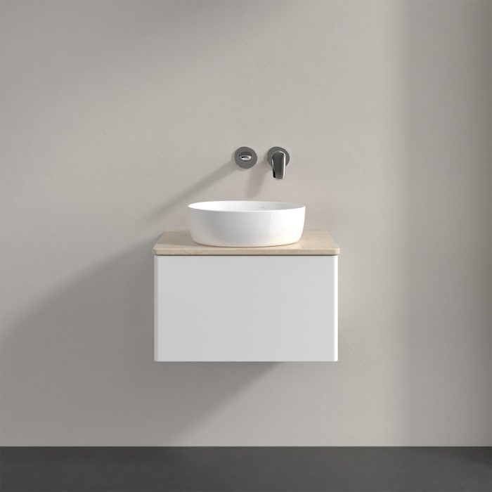 Villeroy & Boch Antao Waschbeckenunterschrank, 60 x 36 cm, 1 Auszug, Front ohne Struktur, ohne Hahnloch