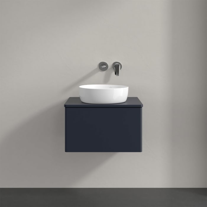 Villeroy & Boch Antao Waschbeckenunterschrank, 60 x 36 cm, 1 Auszug, Front ohne Struktur, mit Hahnloch