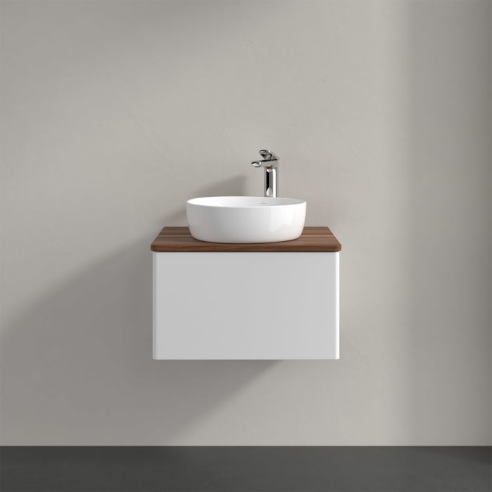 Villeroy & Boch Antao Waschbeckenunterschrank, 60 x 36 cm, 1 Auszug, Front ohne Struktur, mit Hahnloch