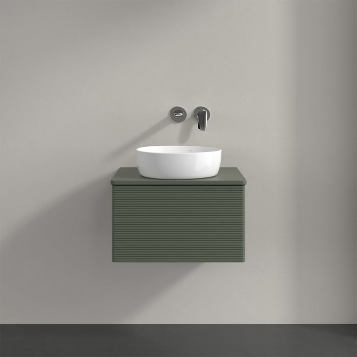 Villeroy & Boch Antao Waschbeckenunterschrank, 60 x 36 cm, 1 Auszug, Front mit Struktur, ohne Hahnloch