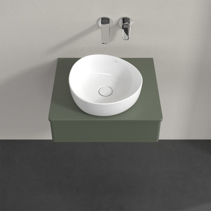 Villeroy & Boch Antao Waschbeckenunterschrank, 60 x 19 cm, 1 Auszug, Front ohne Struktur, mit Hahnloch