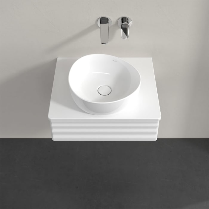 Villeroy & Boch Antao Waschbeckenunterschrank, 60 x 19 cm, 1 Auszug, Front mit Struktur, mit Hahnloch