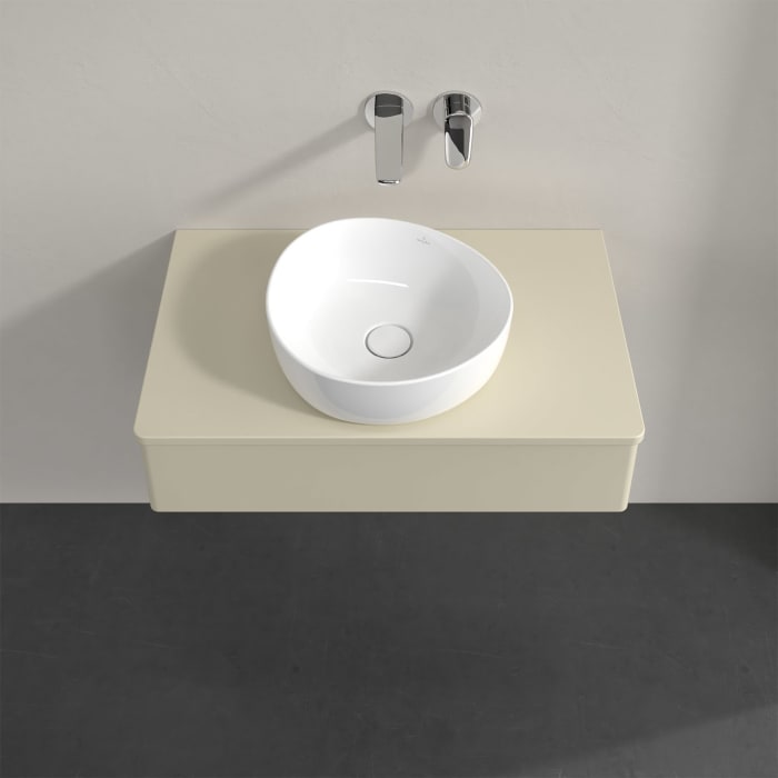 Villeroy & Boch Antao Waschbeckenunterschrank, 80 x 19 cm, 1 Auszug, Front ohne Struktur, mit Hahnloch