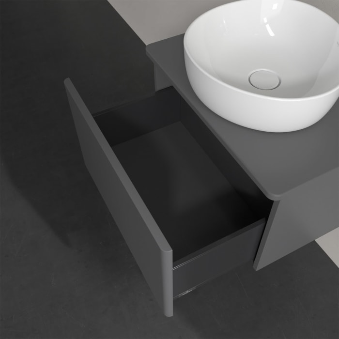 Villeroy & Boch Antao Waschbeckenunterschrank, 60 x 36 cm, 1 Auszug, Front ohne Struktur, ohne Hahnloch