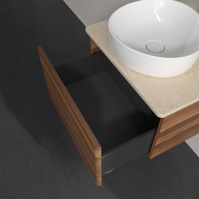 Villeroy & Boch Antao Waschbeckenunterschrank, 60 x 36 cm, 1 Auszug, Front ohne Struktur, mit Hahnloch