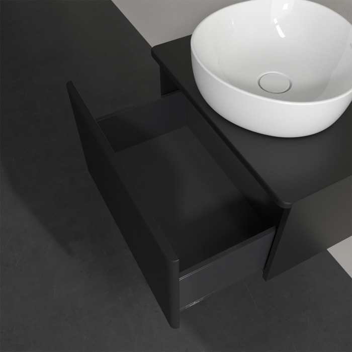 Villeroy & Boch Antao Waschbeckenunterschrank, 60 x 36 cm, 1 Auszug, Front mit Struktur, ohne Hahnloch