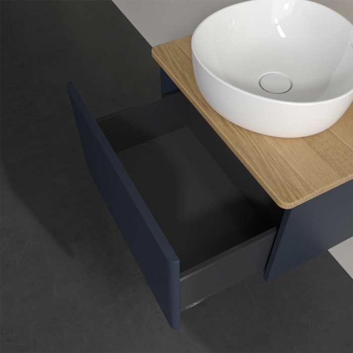 Villeroy & Boch Antao Waschbeckenunterschrank, 60 x 36 cm, 1 Auszug, Front mit Struktur, ohne Hahnloch