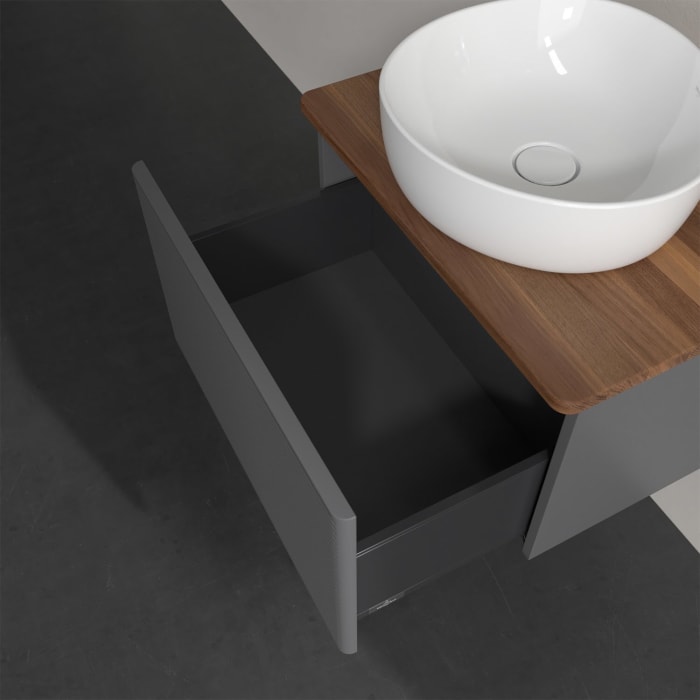 Villeroy & Boch Antao Waschbeckenunterschrank, 60 x 36 cm, 1 Auszug, Front mit Struktur, ohne Hahnloch