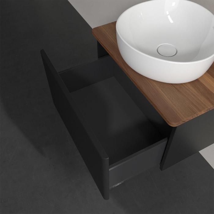 Villeroy & Boch Antao Waschbeckenunterschrank, 60 x 36 cm, 1 Auszug, Front mit Struktur, ohne Hahnloch