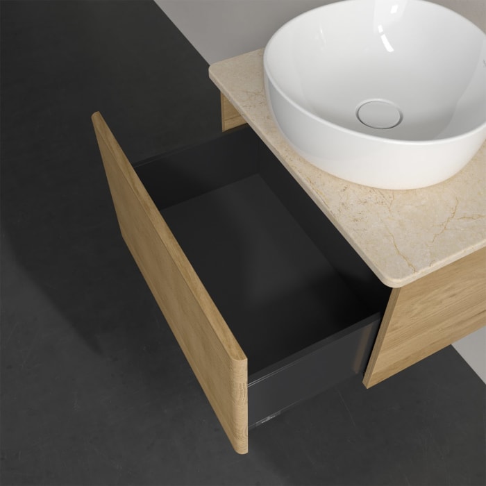 Villeroy & Boch Antao Waschbeckenunterschrank, 60 x 36 cm, 1 Auszug, Front mit Struktur, ohne Hahnloch