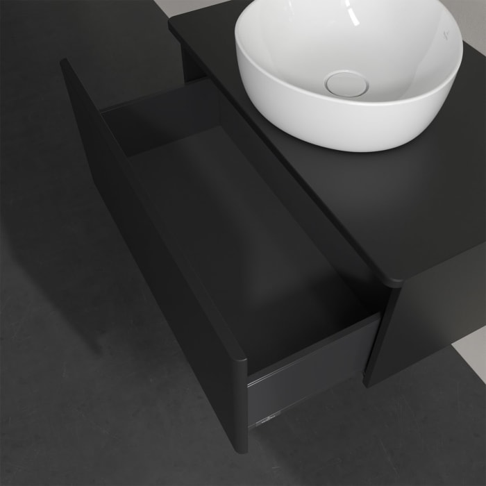 Villeroy & Boch Antao Waschbeckenunterschrank, 80 x 36 cm, 1 Auszug, Front ohne Struktur, ohne Hahnloch