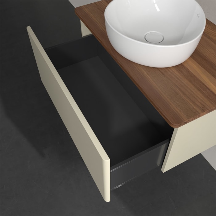 Villeroy & Boch Antao Waschbeckenunterschrank, 80 x 36 cm, 1 Auszug, Front ohne Struktur, ohne Hahnloch