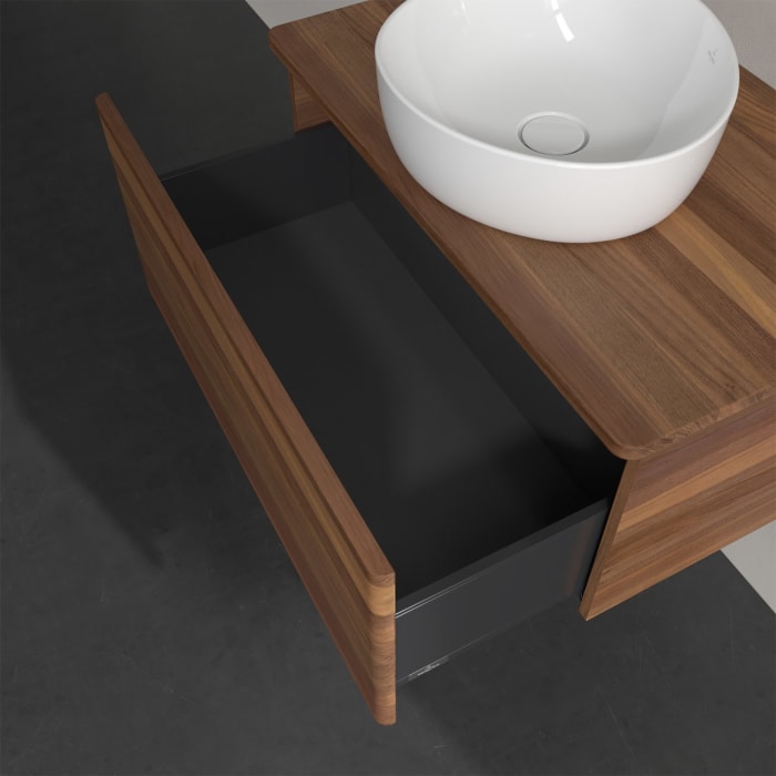 Villeroy & Boch Antao Waschbeckenunterschrank, 80 x 36 cm, 1 Auszug, Front ohne Struktur, ohne Hahnloch